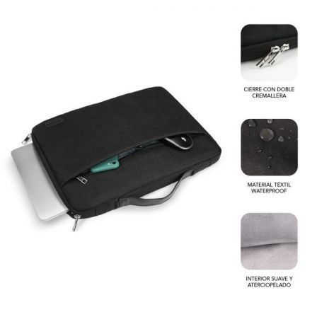 SUBBLIM Funda Elegant para Portátil hasta 15.6'', Negro